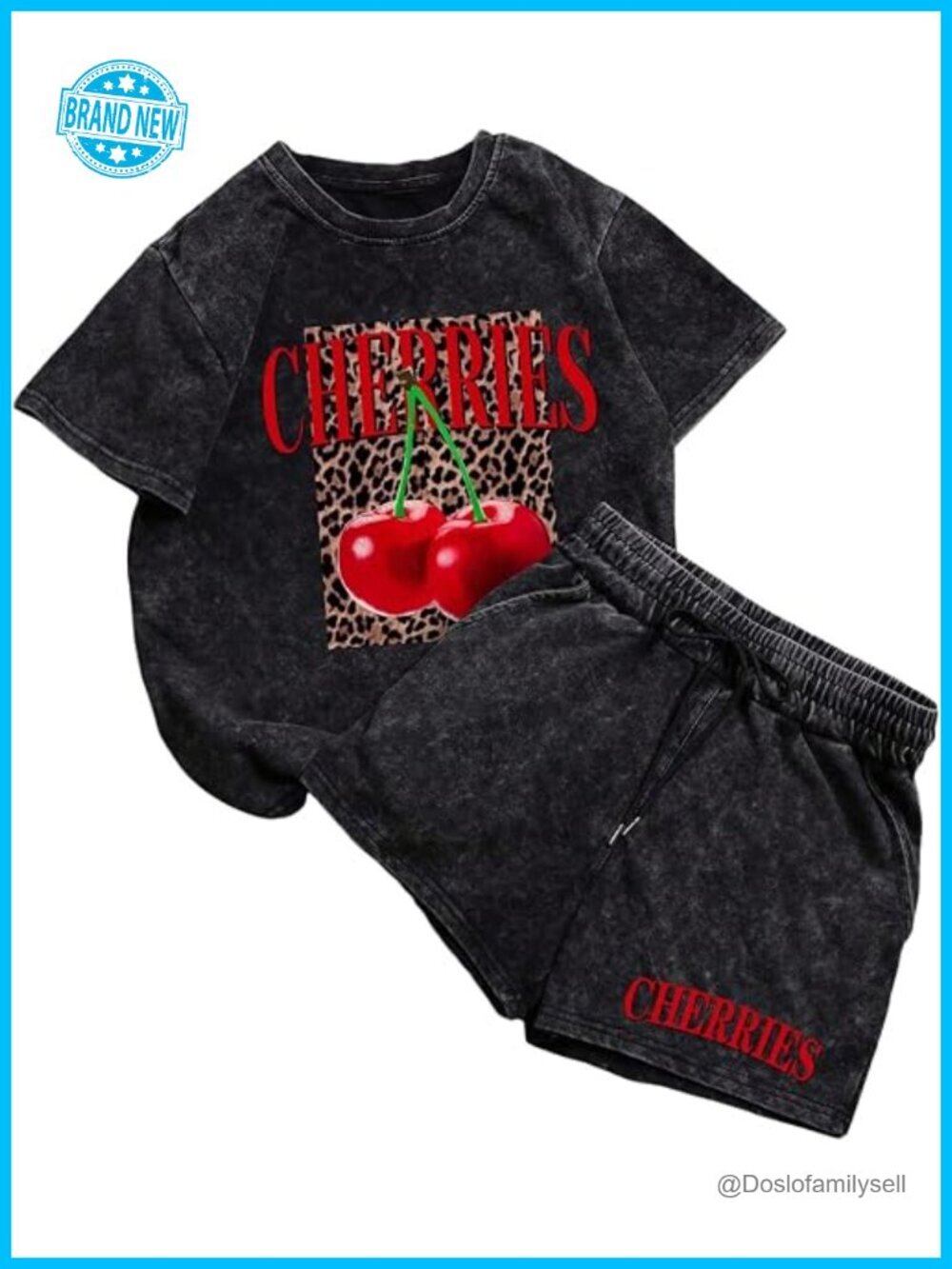 Women's 2 Piece Short Sleeve Tee and Shorts Set Loungewear